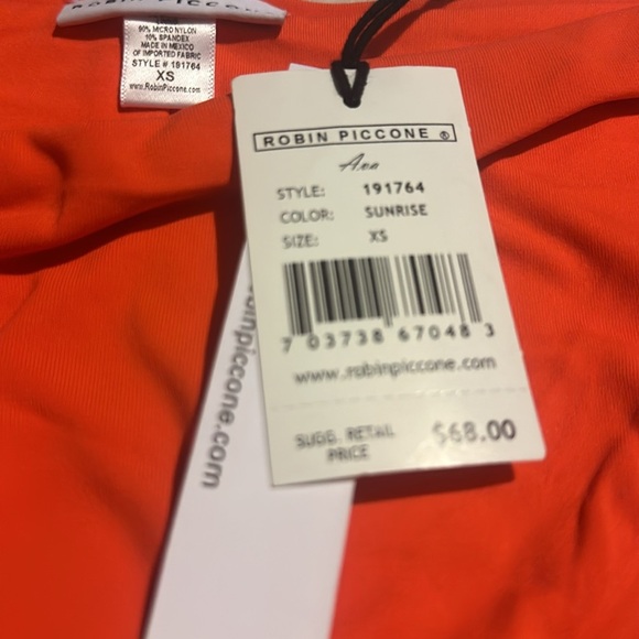 NWT Robin Piccone Bikini Bottom Ava Clean Finish Sunrise - Picture 4 of 7